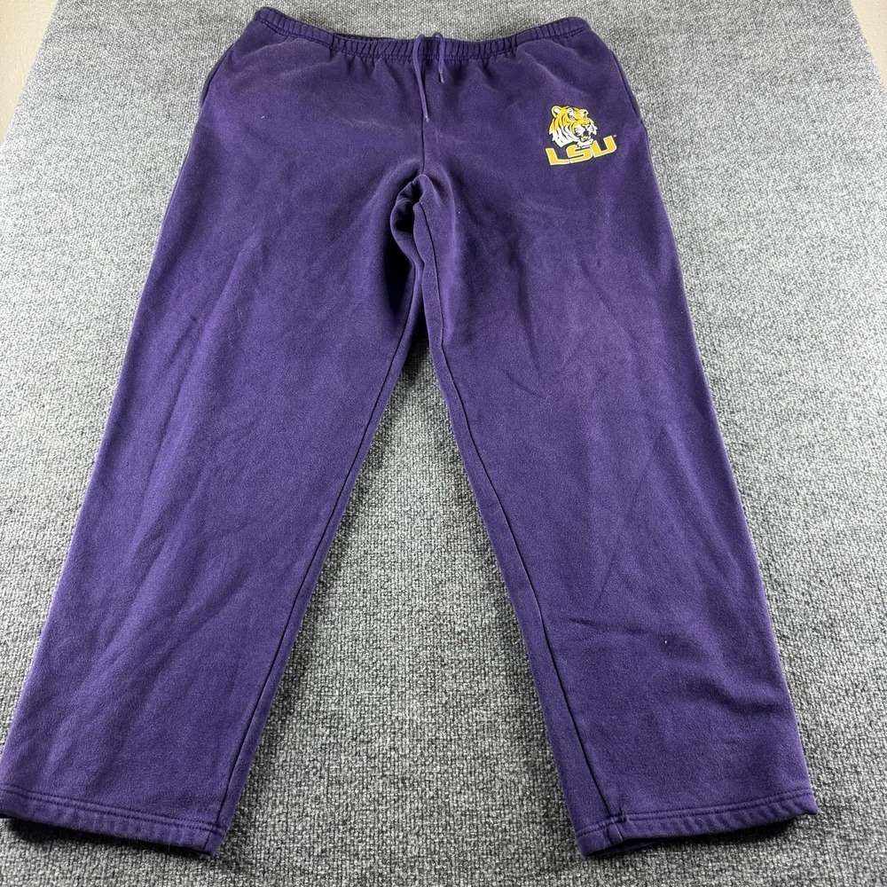 LSU Tigers Pants Mens 2XL Purple NCAA College Football JanSport Fleece